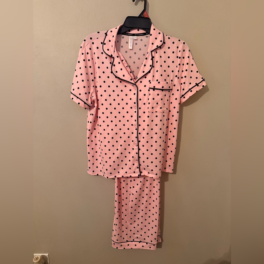 Pink Polka Dot Pajama Set